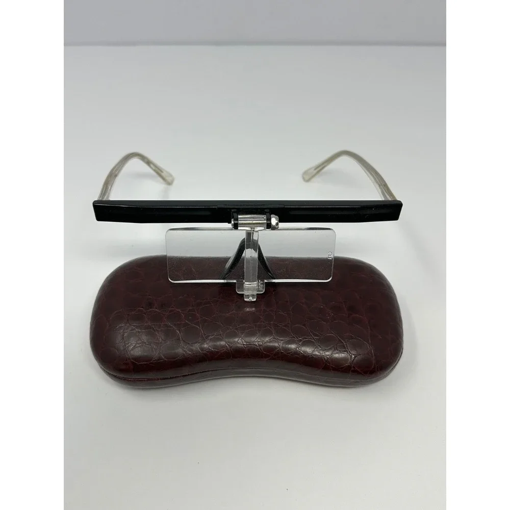 Rare Vintage Edroy Opticaid Magnifier Glasses Case Included Loupe S5